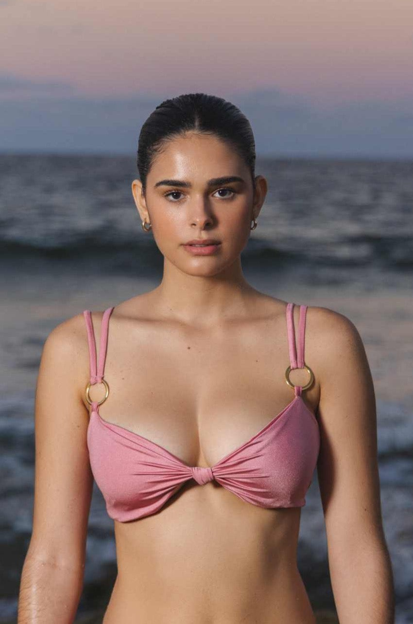 Aire Guajiro Salted Rose Bikini Top